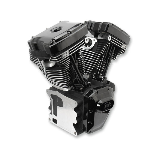 S&S CYCLE - T124 LONG BLOCK ENGINE - BLACK - FXD | FXDWG