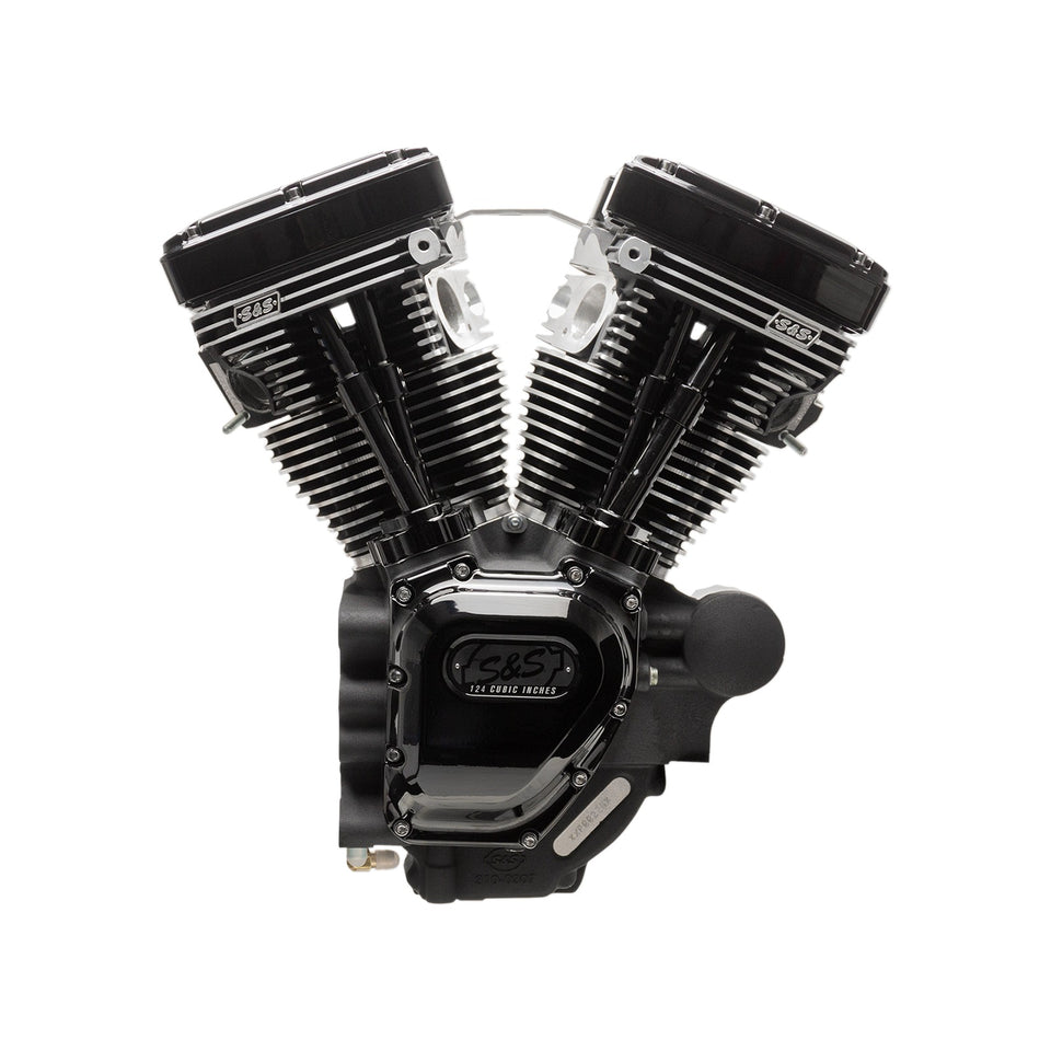 S&S CYCLE - T124 LONG BLOCK ENGINE - BLACK - TOURING