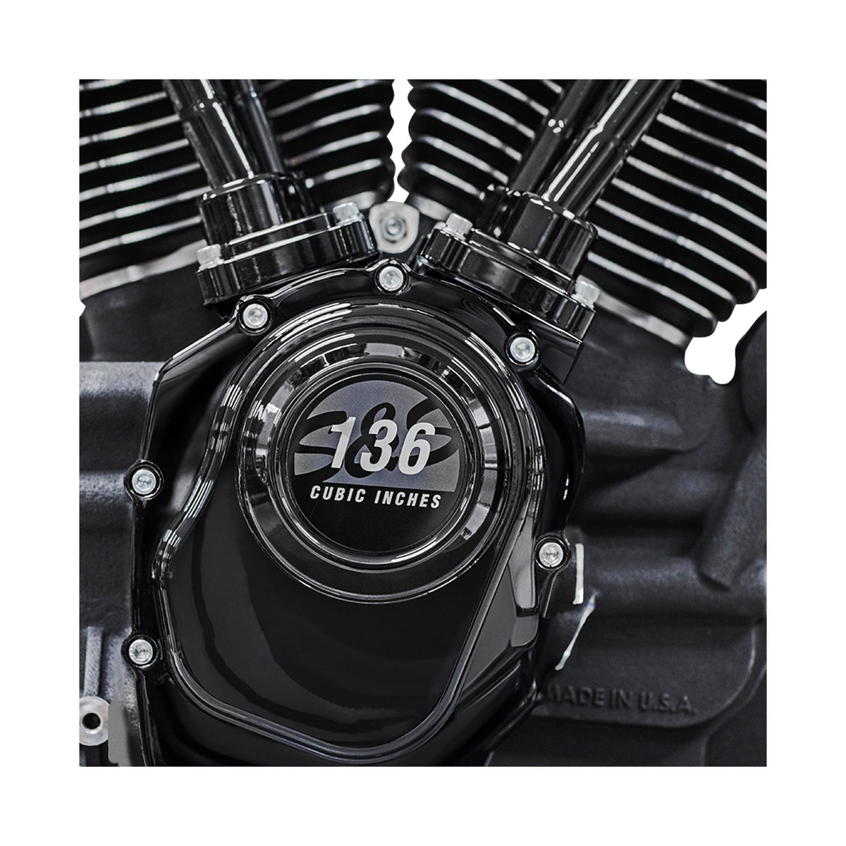 S&S CYCLE - MK136 BLACK EDITION ENGINE - 550G GEAR DRIVE - OIL COOLED - RACE ONLY - M8 TOURING