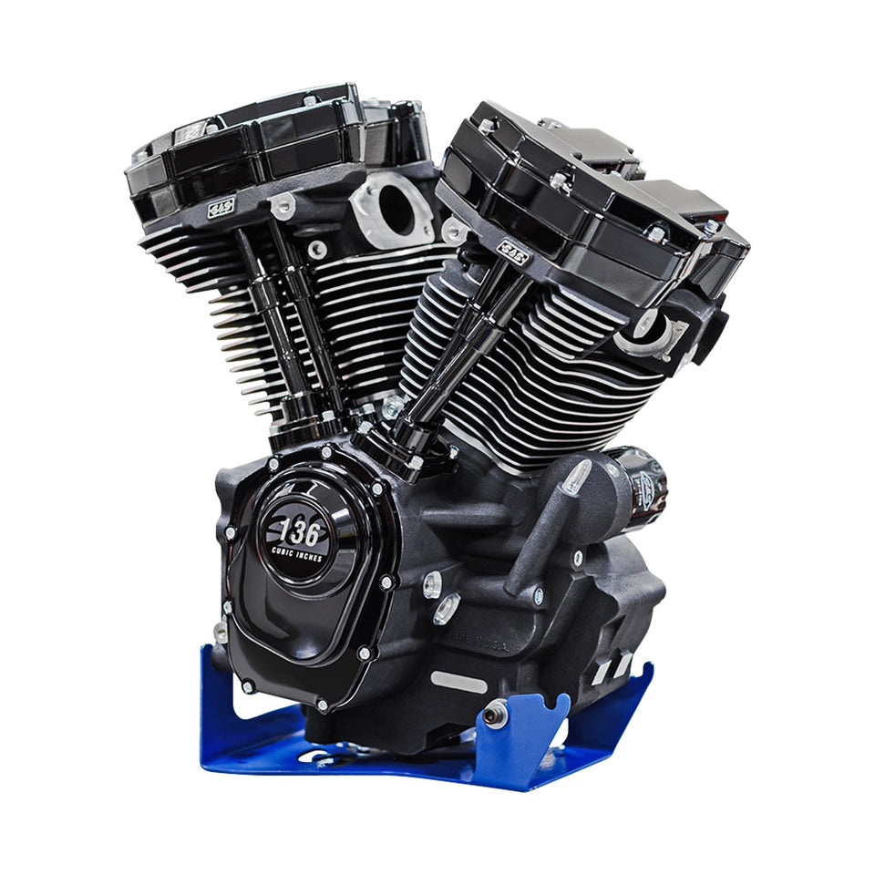 S&S CYCLE - MK136 BLACK EDITION ENGINE - 550G GEAR DRIVE - OIL COOLED - RACE ONLY - M8 TOURING