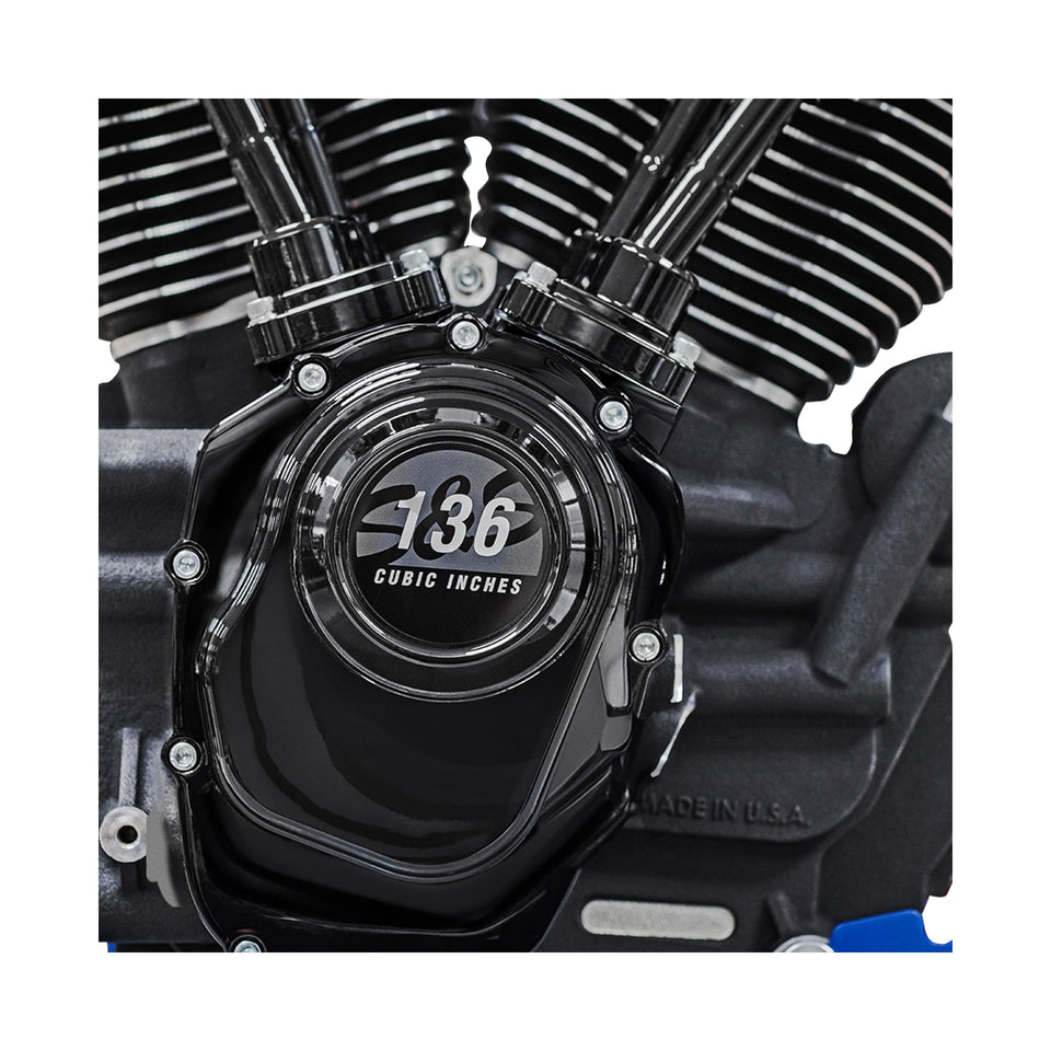 S&S CYCLE - MK136 BLACK EDITION ENGINE - OIL COOLED - 49 STATE - M8 TOURING