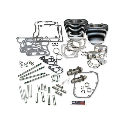 S&S CYCLE - 106" HOT SET UP(R) KIT - 3.967" BORE - WRINKLE BLACK - TWIN CAM