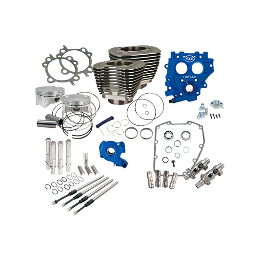 S&S CYCLE - 100" POWER PACKAGE - 585CE - CHAIN DRIVE - WRINKLE BLACK - TWIN CAM 88