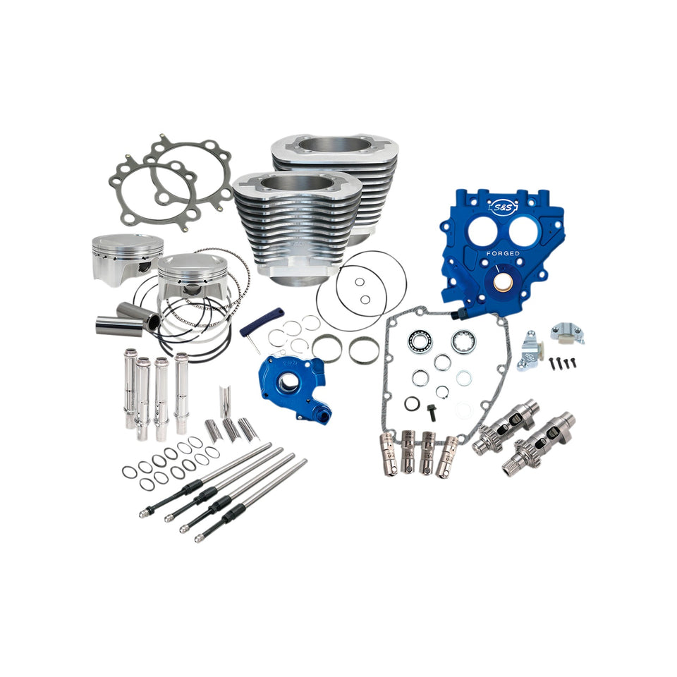 S&S CYCLE - 100" POWER PACKAGE - 585GE - GEAR DRIVE - SILVER - TWIN CAM 88