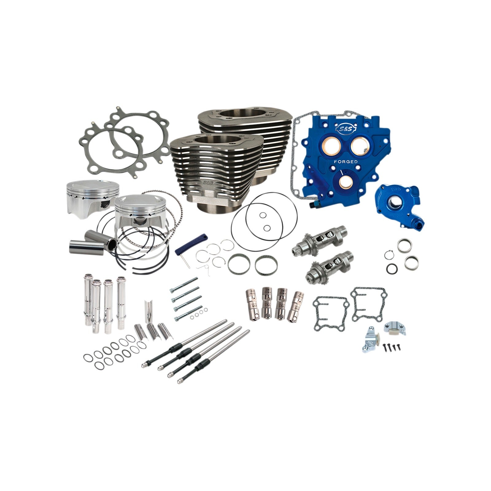 S&S CYCLE - 110" POWER PACKAGE PERFORMANCE KIT - CHAIN DRIVE - BLACK