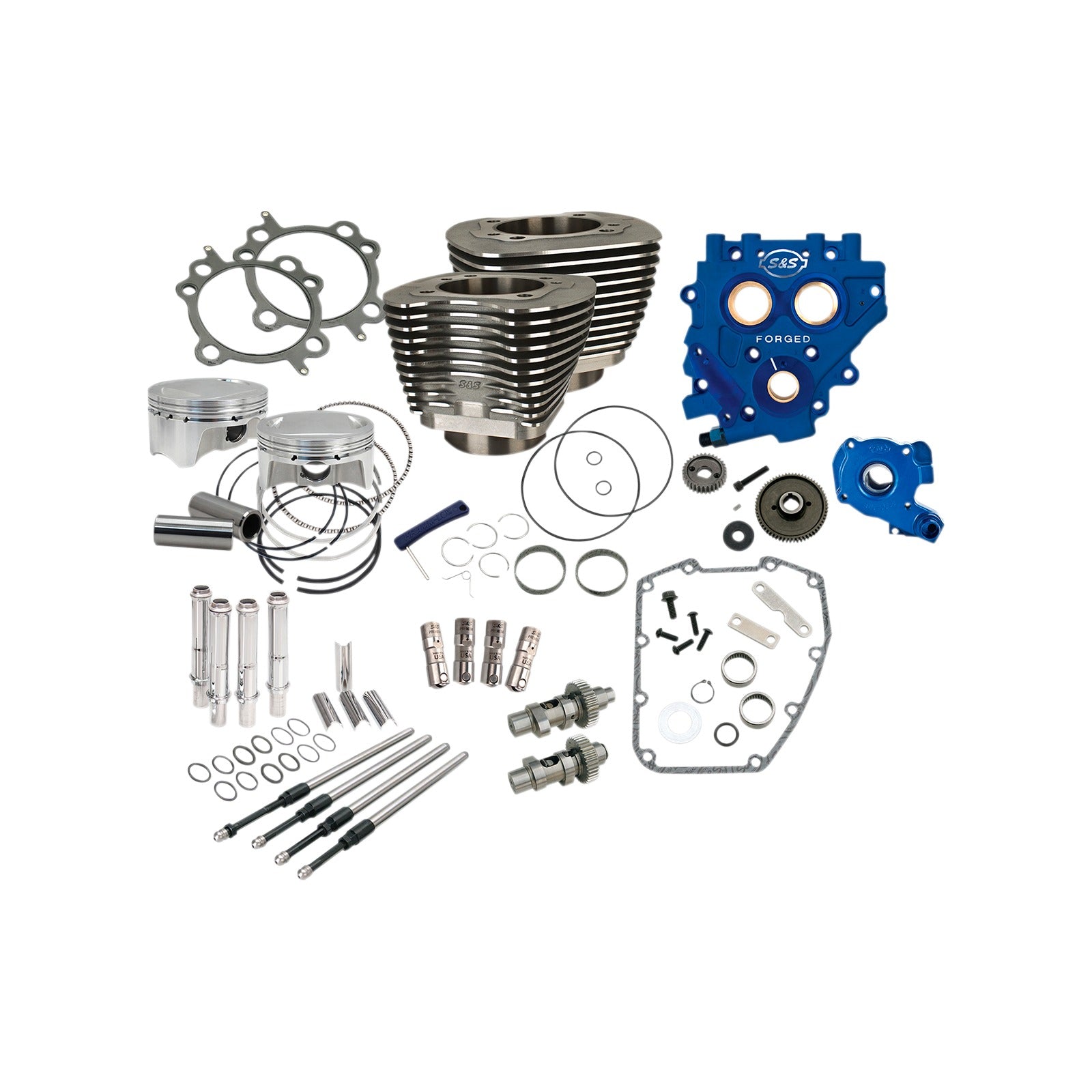 S&S CYCLE - 110" POWER PACKAGE PERFORMANCE KIT - GEAR DRIVE - BLACK