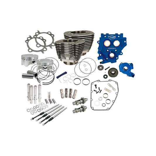S&S CYCLE - 110" POWER PACKAGE PERFORMANCE KIT - GEAR DRIVE - BLACK