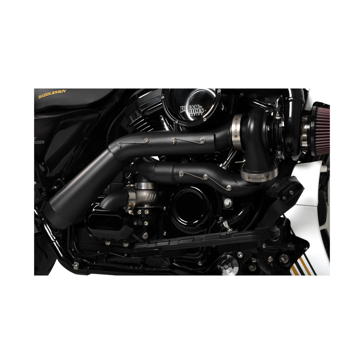 TRASK - TORNADO TURBO PERFORMANCE KIT - BLACK WITH BLACK EXHAUST - M8