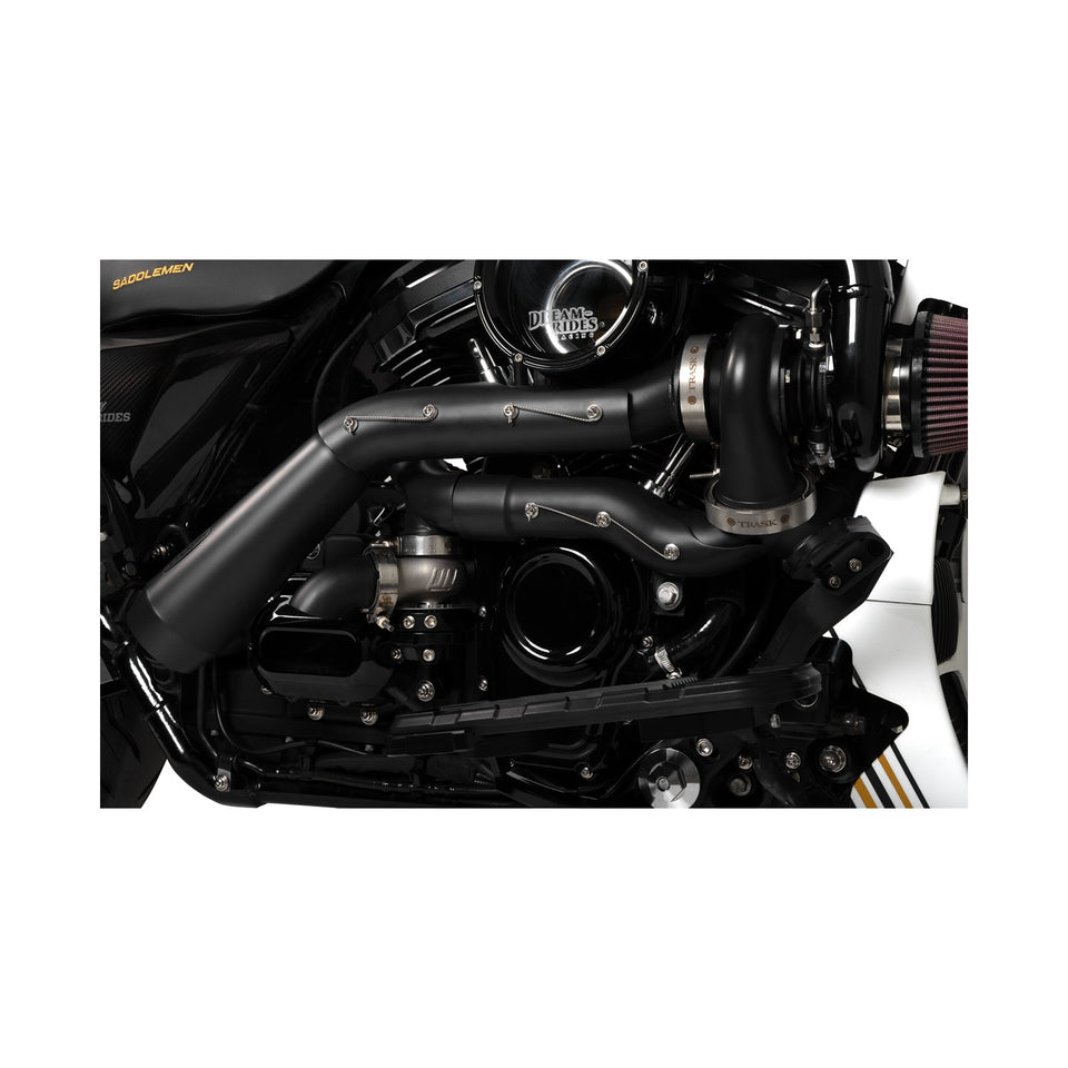 TRASK - TORNADO TURBO PERFORMANCE KIT - BLACK WITH BLACK EXHAUST - M8