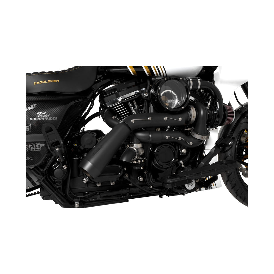 TRASK - TORNADO TURBO PERFORMANCE KIT - BLACK WITH BLACK EXHAUST - M8