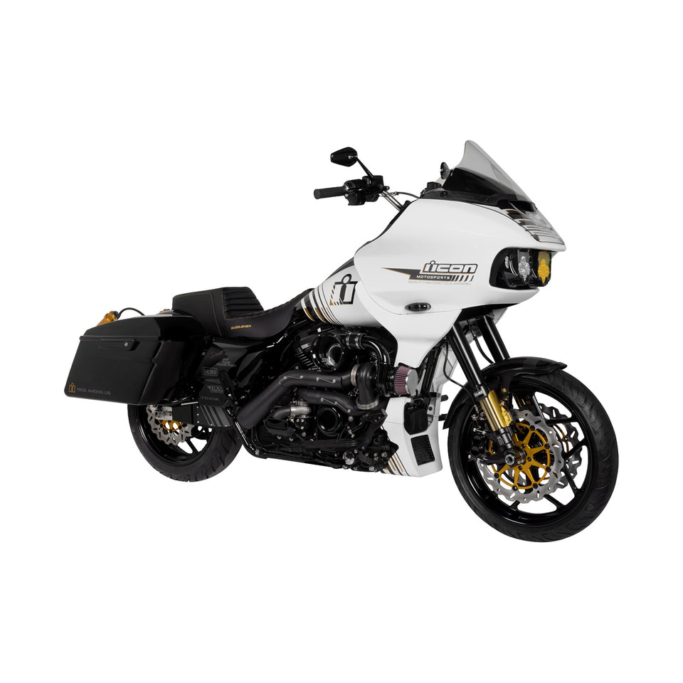 TRASK - TORNADO TURBO PERFORMANCE KIT - BLACK WITH BLACK EXHAUST - M8