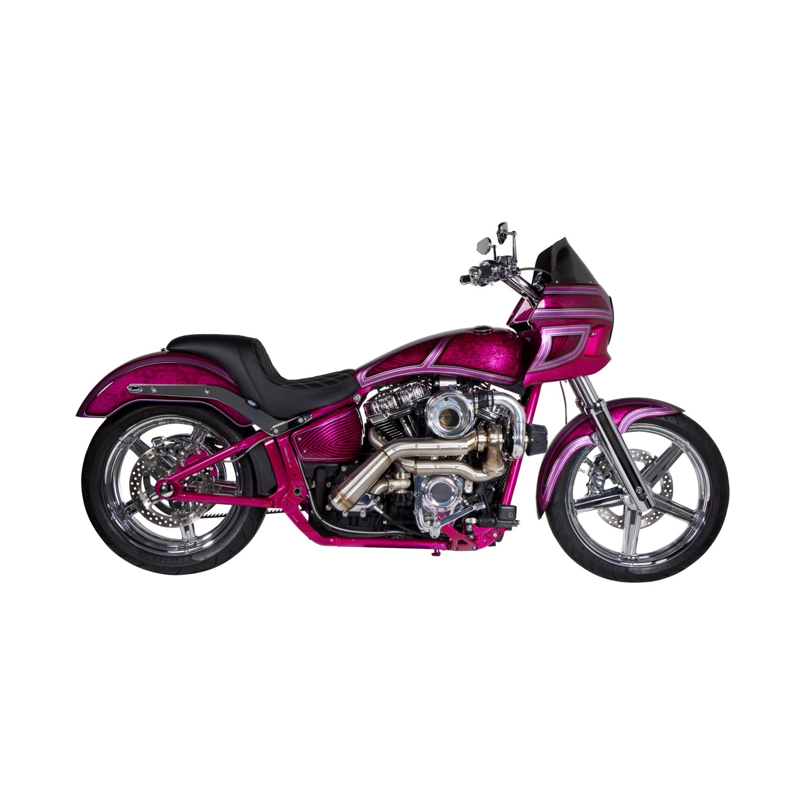 TRASK - TORNADO TURBO PERFORMANCE KIT - POLISHED WITH BRUSHED STAINLESS STEEL EXHAUST - M8