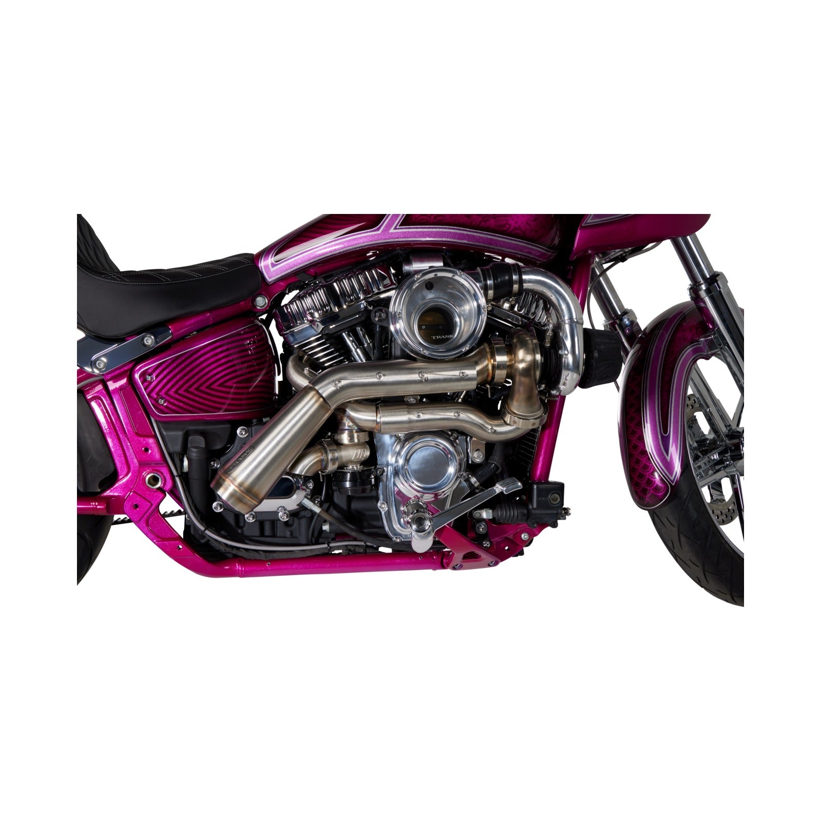 TRASK - TORNADO TURBO PERFORMANCE KIT - POLISHED WITH BRUSHED STAINLESS STEEL EXHAUST - M8