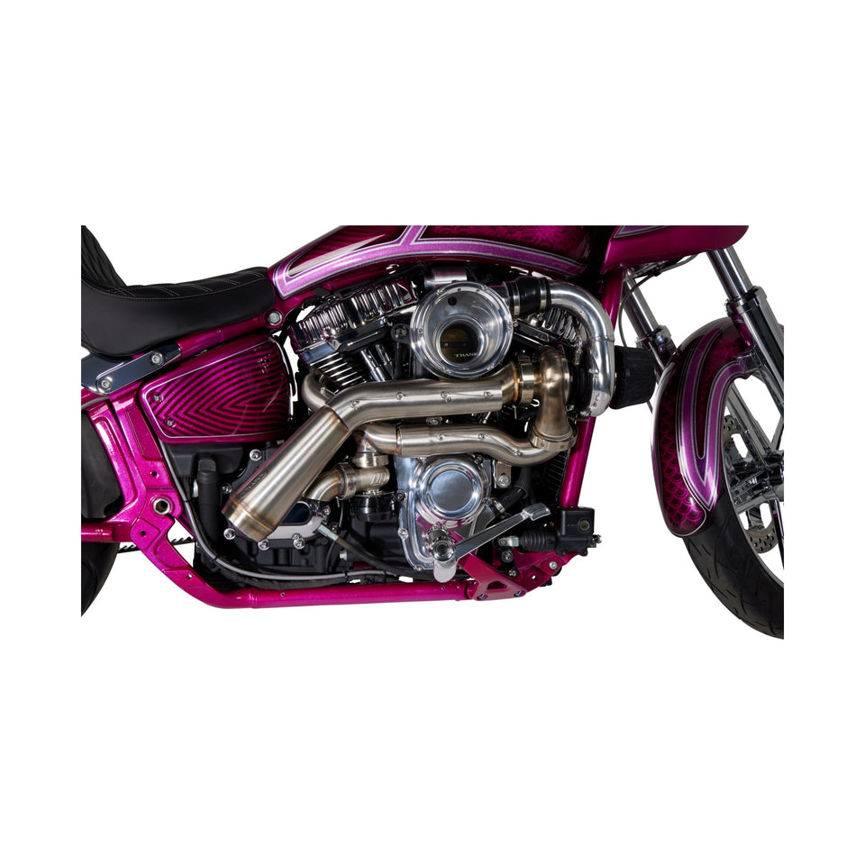TRASK - TORNADO TURBO PERFORMANCE KIT - POLISHED WITH BRUSHED STAINLESS STEEL EXHAUST - M8