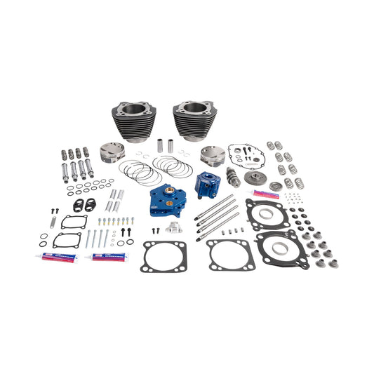S&S CYCLE - POWER PACKAGE - OIL COOLED - 496 GEAR DRIVE - BLACK GRANITE W/HIGHLIGHT - M8