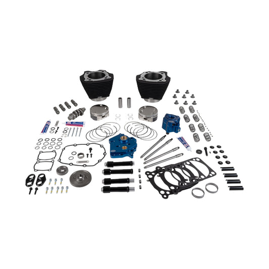 S&S CYCLE - POWER PACK - OIL COOLED - 496 GEAR DRIVE - WRINKLE BLACK W/O HIGHLIGHT - M8
