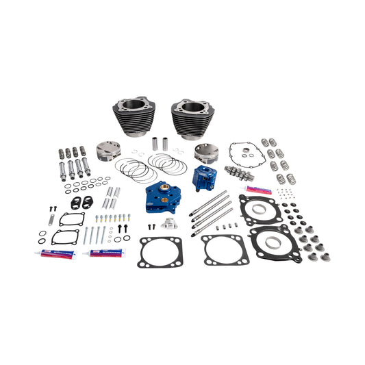 S&S CYCLE - POWER PACKAGE - WATER COOLED - 496 CHAIN DRIVE - BLACK GRANITE W/HIGHLIGHT - M8