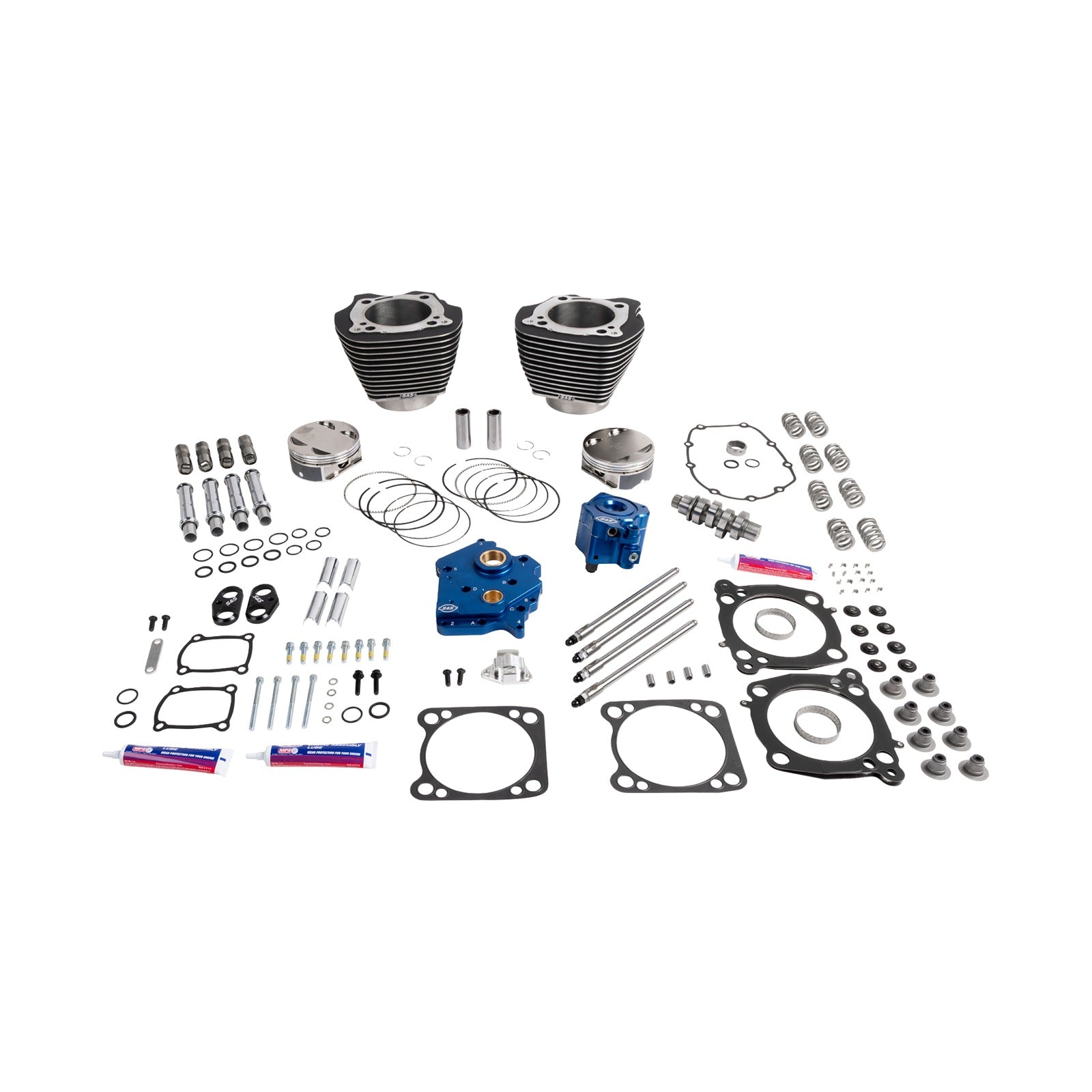 S&S CYCLE - POWER PACKAGE - WATER COOLED - 496 CHAIN DRIVE - WRINKLE BLACK W/HIGHLIGHT - M8