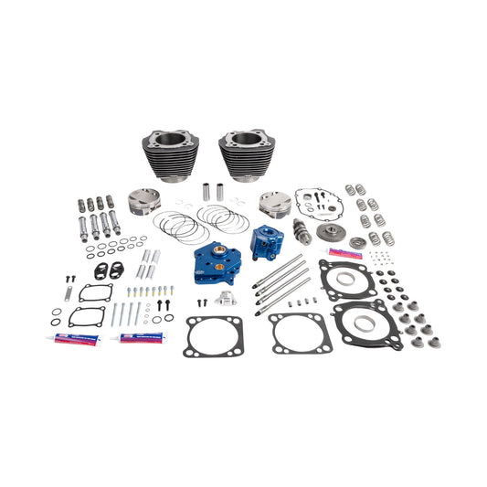 S&S CYCLE - POWER PACKAGE - WATER COOLED - 496 GEAR DRIVE - BLACK GRANITE W/HIGHLIGHT - M8