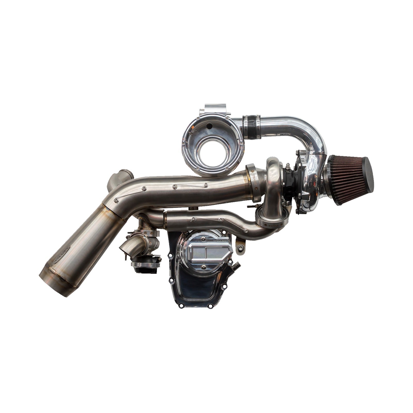 TRASK - TORNADO TURBO KIT - STAGE 2 - POLISHED WITH POLISHED ALUMINUM - GEN 2 M8