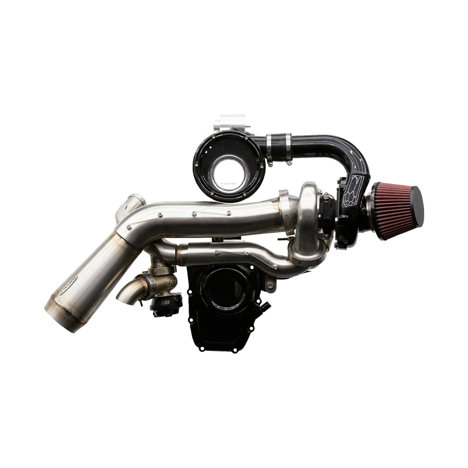 TRASK - TORNADO TURBO KIT - STAGE 2 - STAINLESS WITH BLACK ALUMINUM - GEN 1 M8