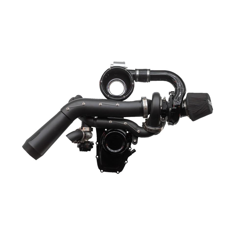 TRASK - TORNADO TURBO KIT - STAGE 2 - BLACK WITH BLACK ALUMINUM - GEN 1 M8