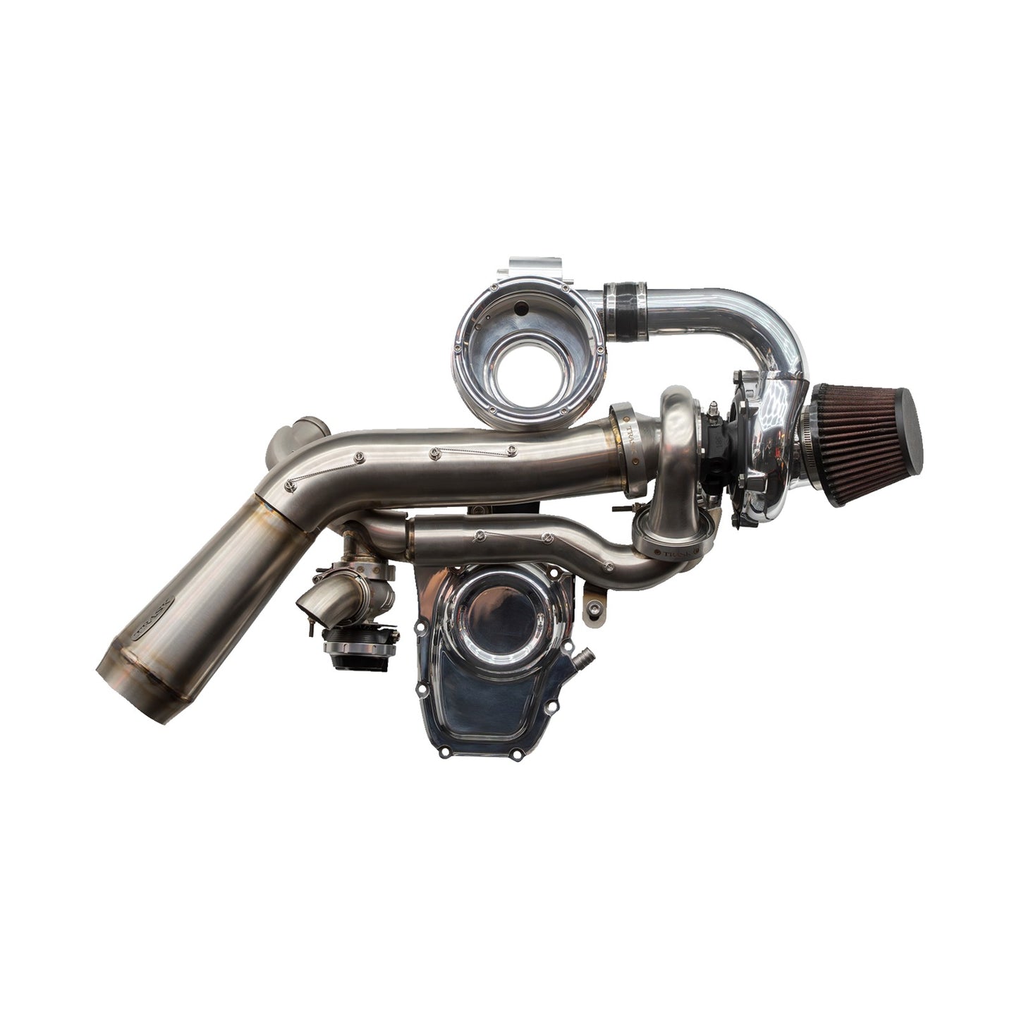 TRASK - TORNADO TURBO KIT - STAGE 2 - POLISHED WITH POLISHED ALUMINUM - GEN 1 M8