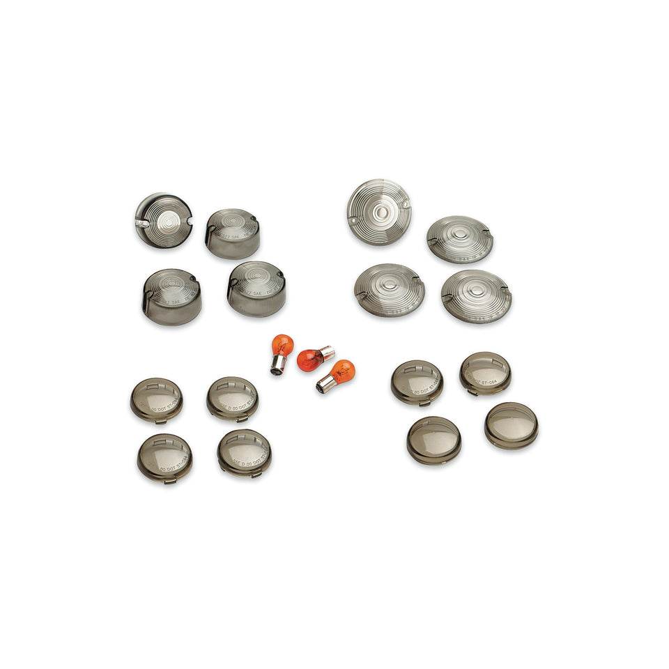 DRAG SPECIALTIES - SMOKED FLAT LENS KIT - '86-'22