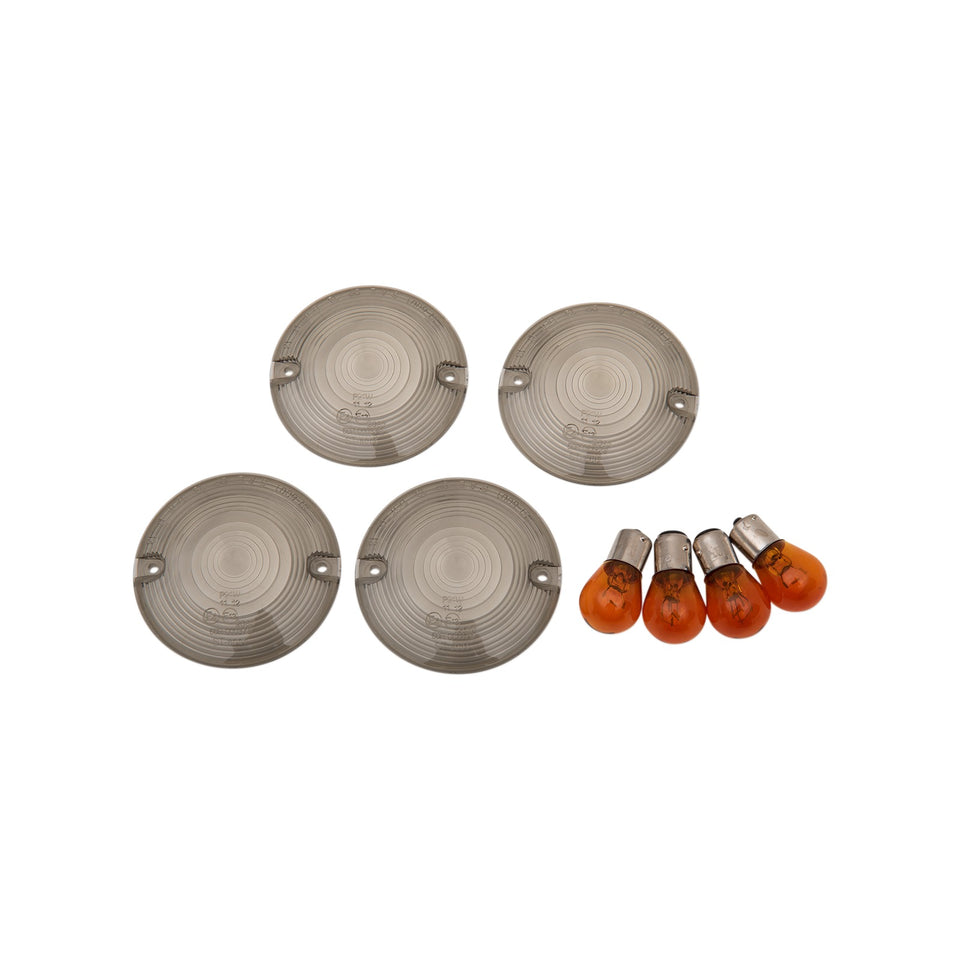 DRAG SPECIALTIES - SMOKED FLAT LENS KIT - '86-'22