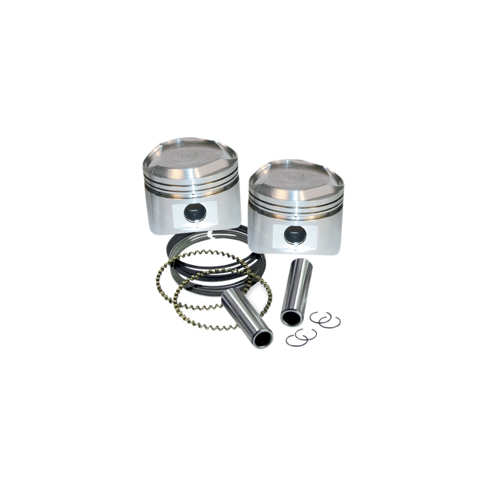S&S CYCLE - PISTON KIT - FOR SUPER STOCK HEADS - 3.500" STANDARD - DOMED - 80" BIG TWIN