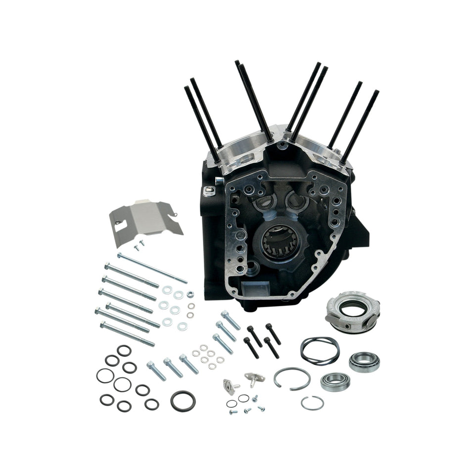 S&S CYCLE - ENGINE CASE - 4.125" BORE W/STOCK STUD PATTERN - 88A ENGINE TYPE - WRINKLE BLACK - TWIN CAM