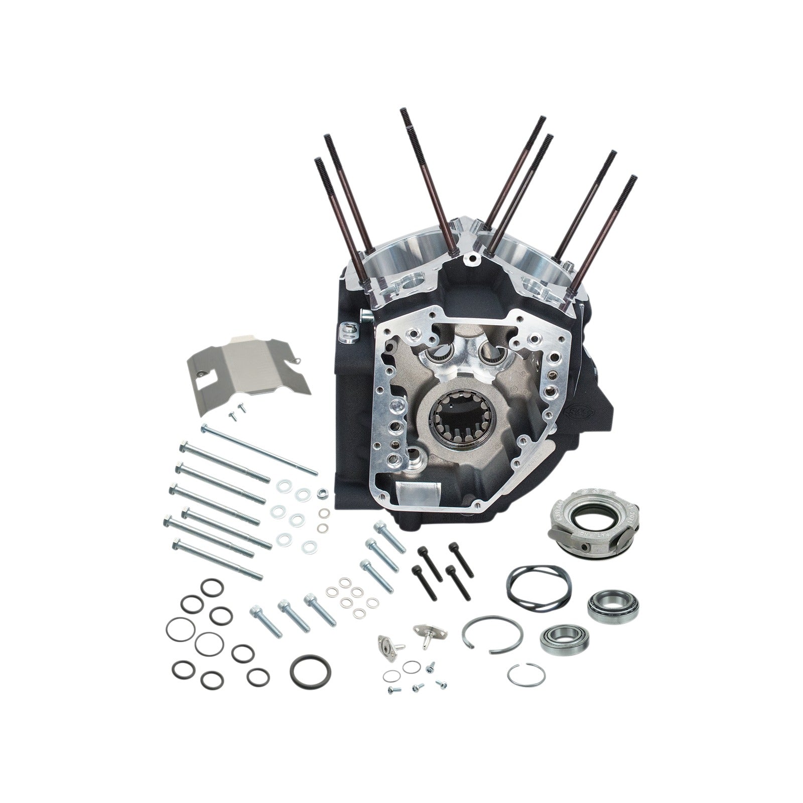 S&S CYCLE - ENGINE CASE - 4.125" BORE W/STOCK STUD PATTERN - 88A ENGINE TYPE - WRINKLE BLACK - TWIN CAM