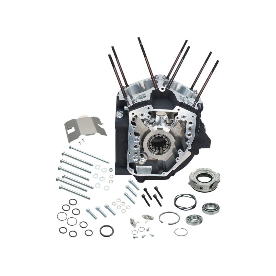 S&S CYCLE - ENGINE CASE - 4.125" BORE W/STOCK STUD PATTERN - 88A ENGINE TYPE - WRINKLE BLACK - TWIN CAM