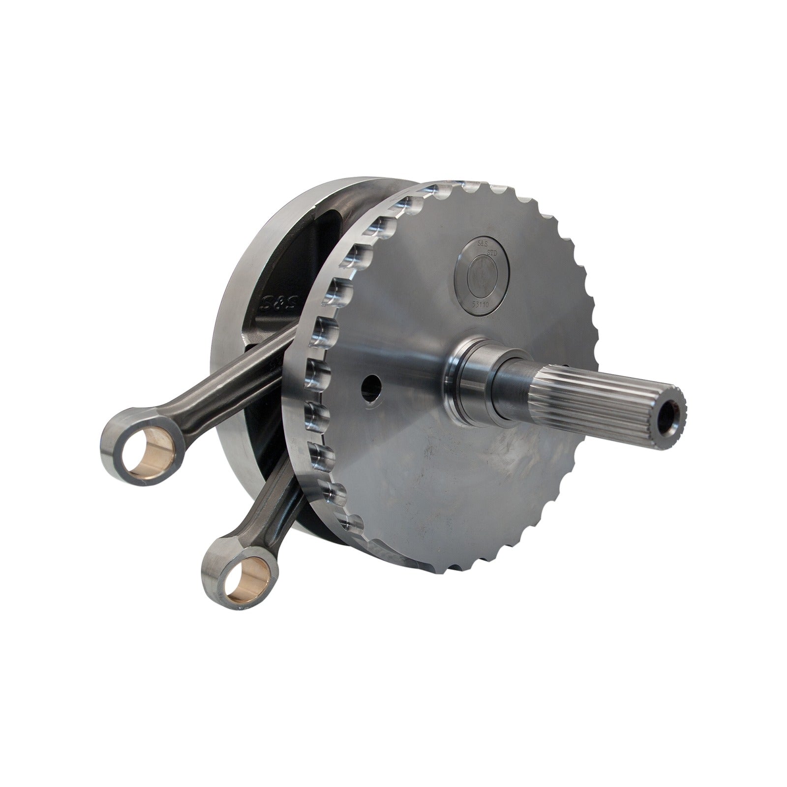 S&S CYCLE - FLYWHEEL ASSEMBLY - 4-3/8" - WITH SPROCKET BEARING RACE - 96"/103"/110" TWIN CAM "A" '07-'16