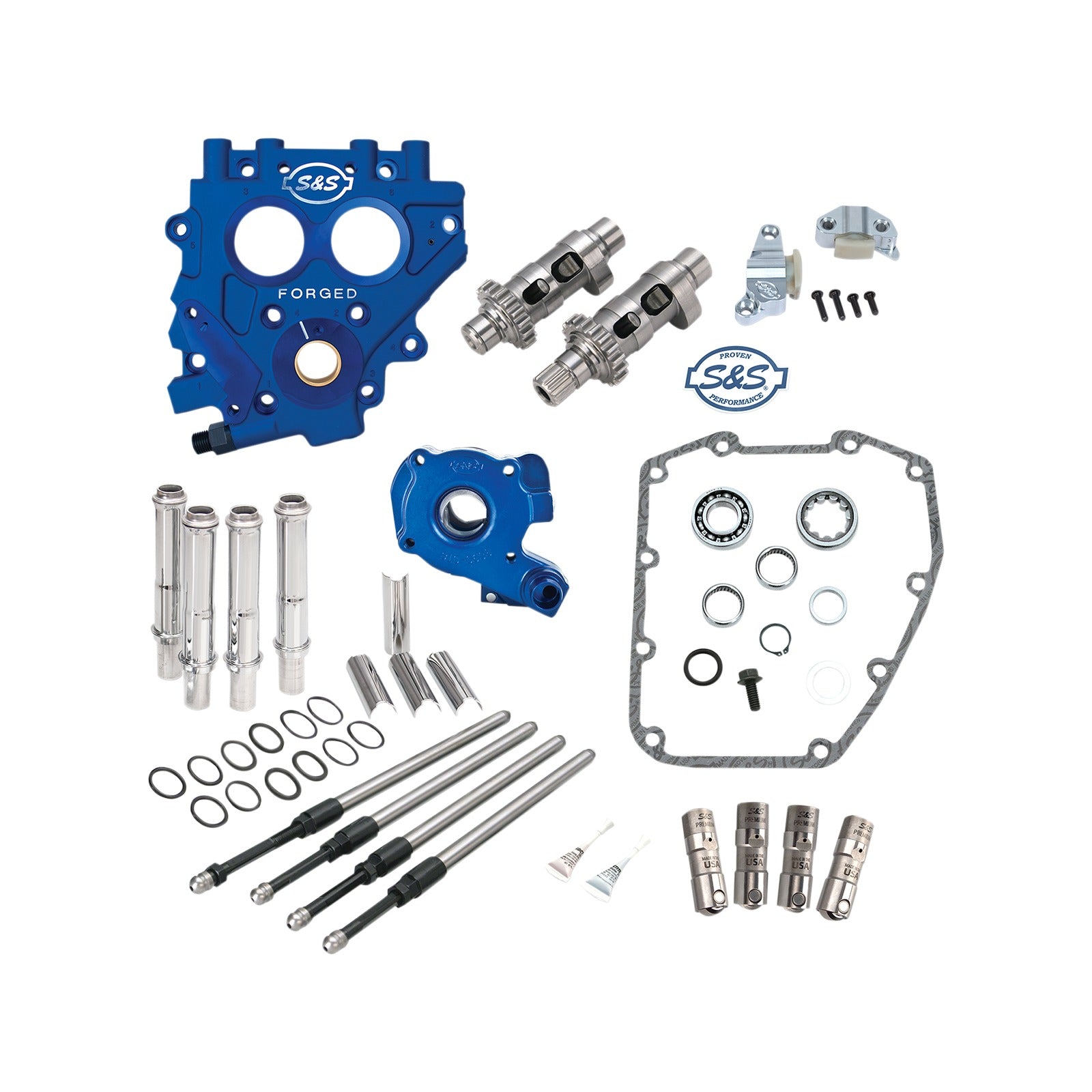 S&S CYCLE - CAM CHEST WITH PLATE KIT - 585CE - EASY START CAMS - TWIN CAM