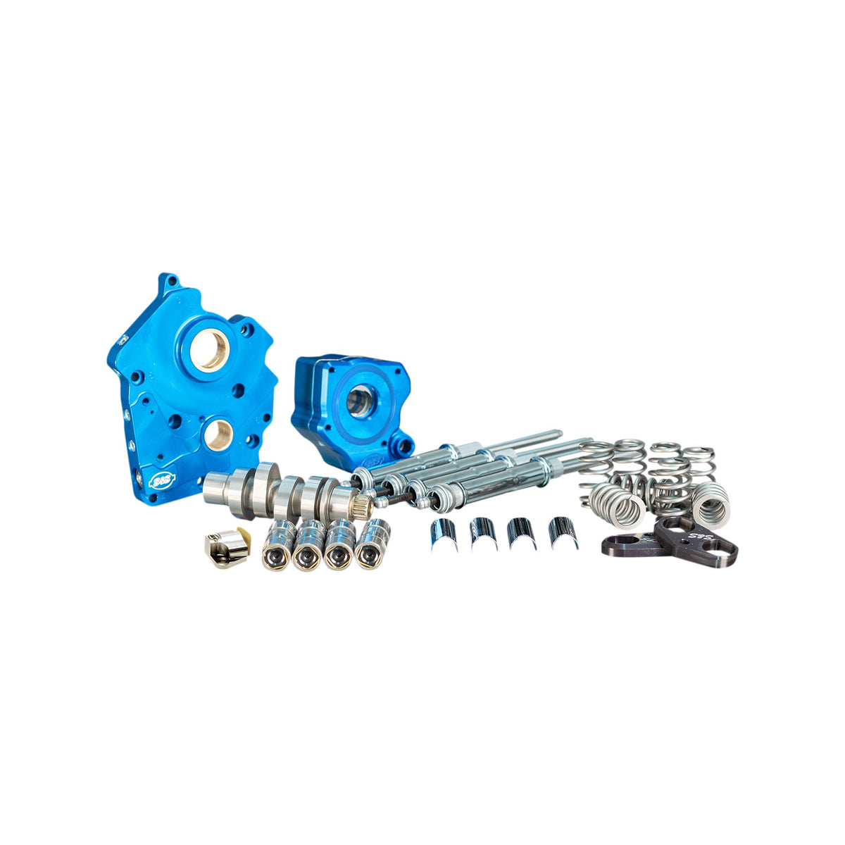 S&S CYCLE - CAM CHEST KIT WITH PLATE - CHAIN DRIVE - WATER COOLED - 540 CAM - CHROME PUSHRODS - M8