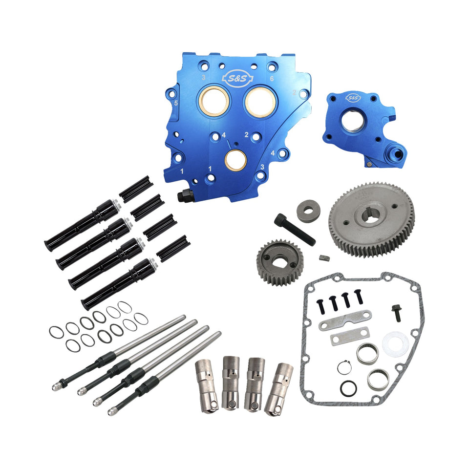 S&S CYCLE - CAM CHEST KIT WITHOUT CAMS - GEAR DRIVE - OIL COOLED - BLACK PUSHRODS - TWIN CAM