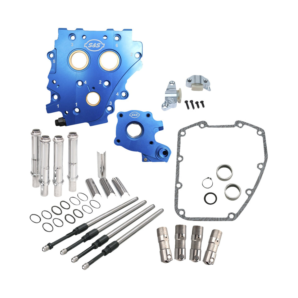S&S CYCLE - CAM CHEST KIT WITHOUT CAMS - CHAIN DRIVE - CHROME PUSHRODS - TWIN CAM