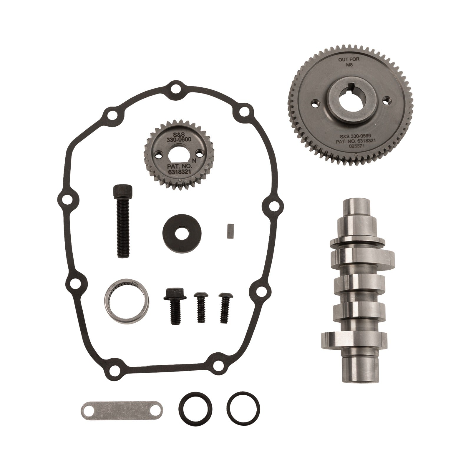 S&S CYCLE - CAMSHAFT KIT - HPT496C - GEAR DRIVE - M8
