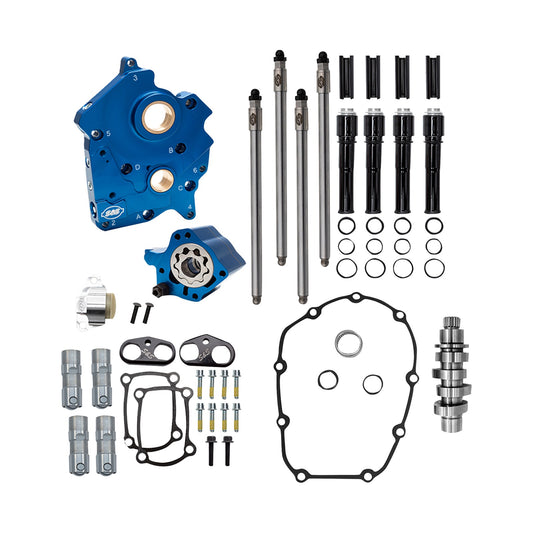 S&S CYCLE - CAM CHEST KIT - WATER COOLED - CHAIN DRIVE - 496 CAM - BLACK PUSHROD TUBES - M8