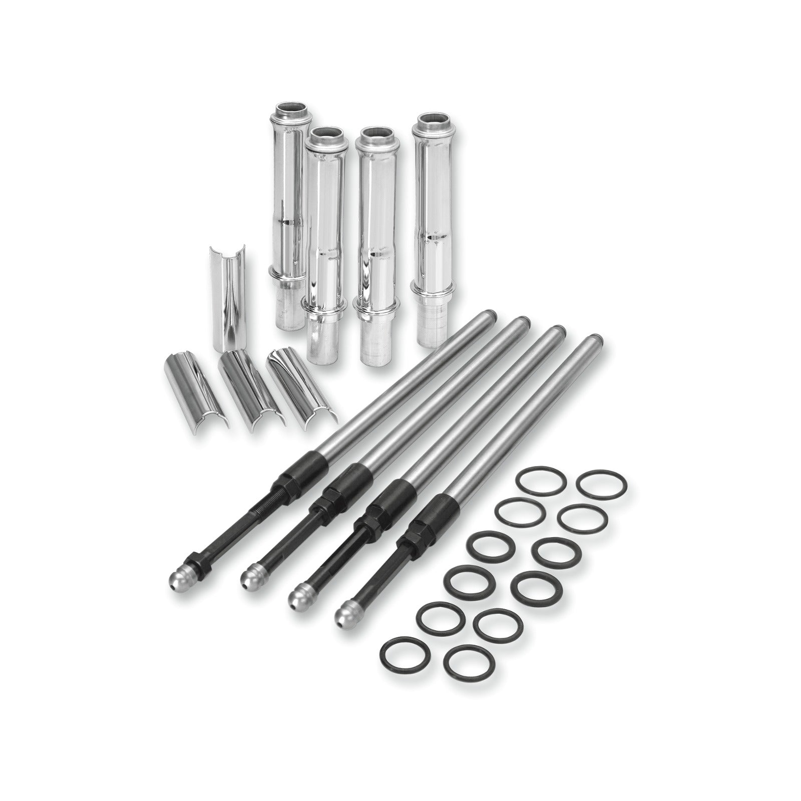 S&S CYCLE - QUICKEE PUSHROD KIT WITH CHROME COVERS - TWIN CAM