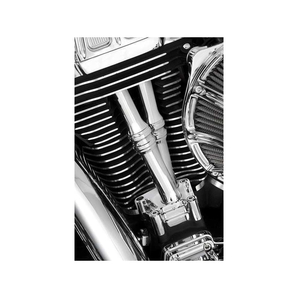 ARLEN NESS - PUSHROD TUBE COVER KIT - 10 GAUGE(R) - CHROME - TWIN CAM