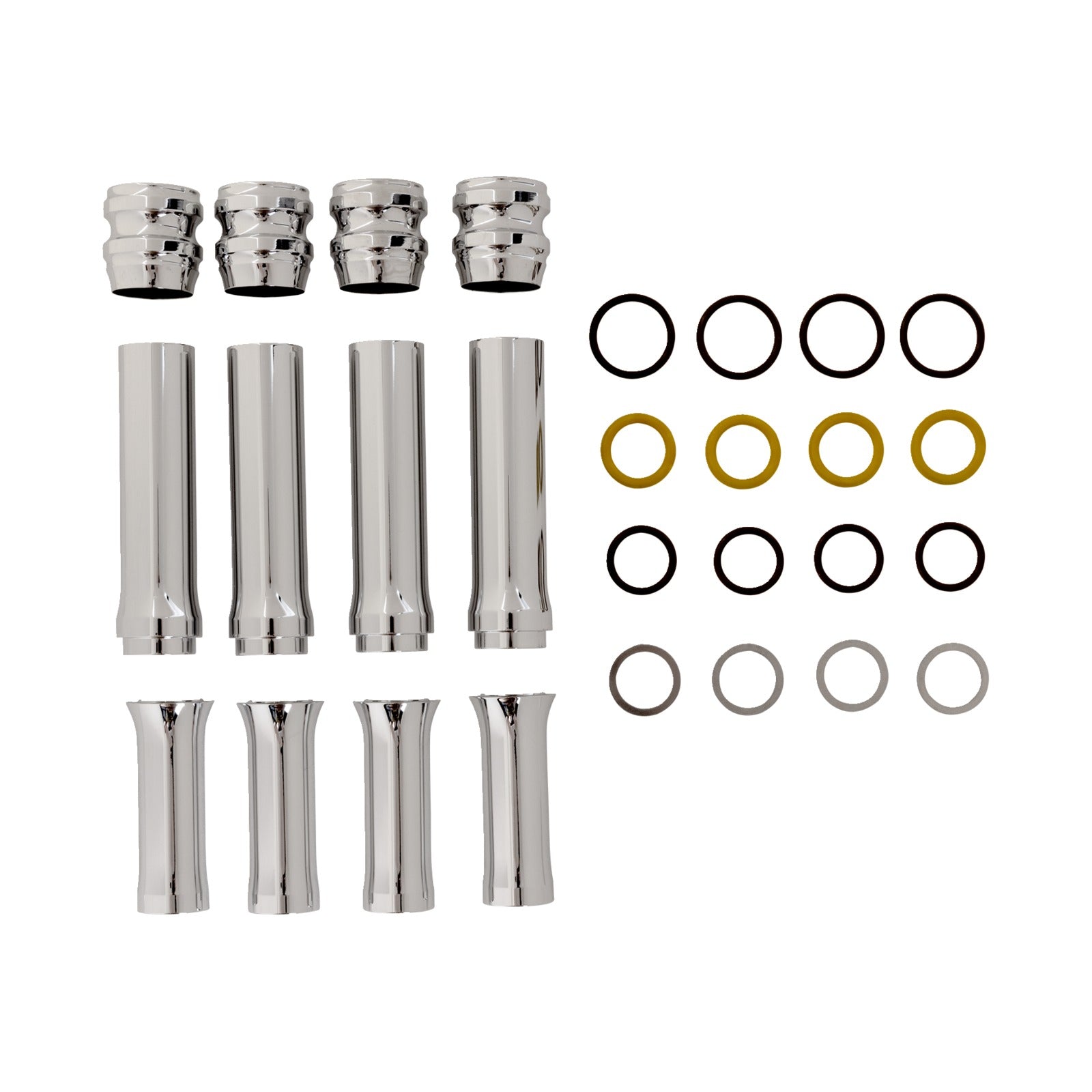 ARLEN NESS - PUSHROD TUBE COVER KIT - 10 GAUGE(R) - CHROME - TWIN CAM