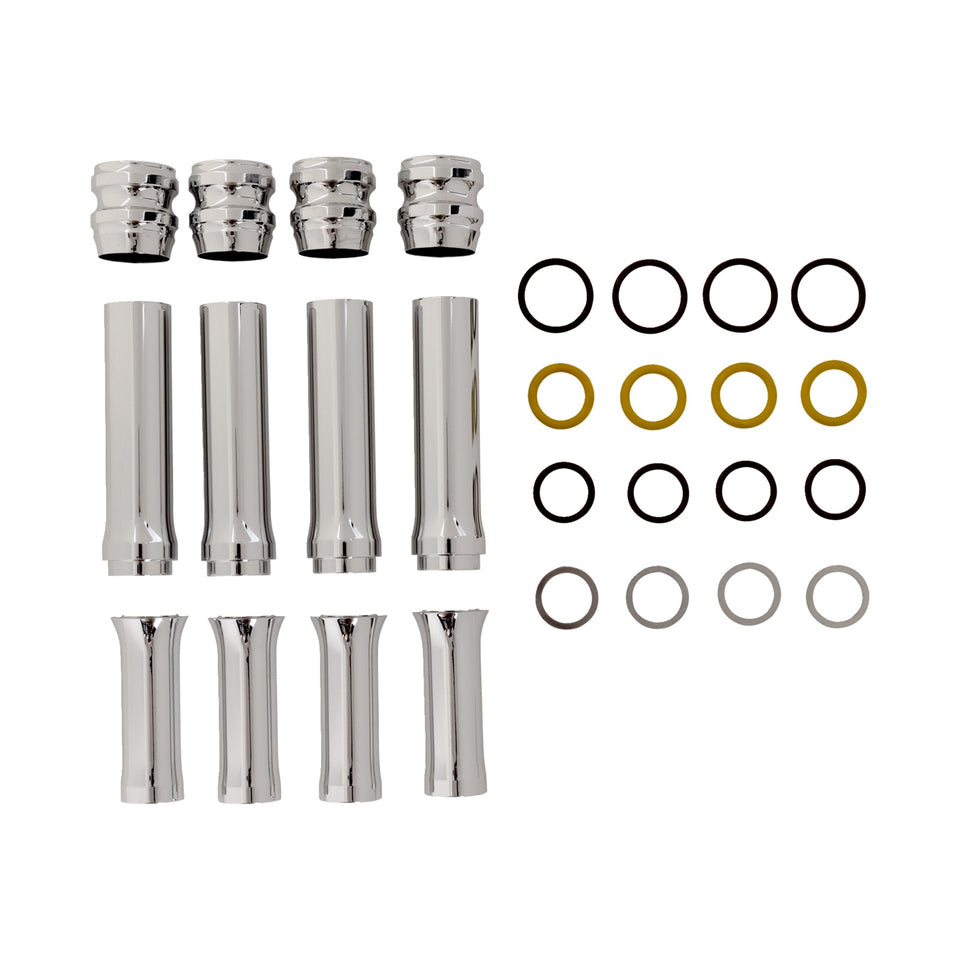 ARLEN NESS - PUSHROD TUBE COVER KIT - 10 GAUGE(R) - CHROME - TWIN CAM