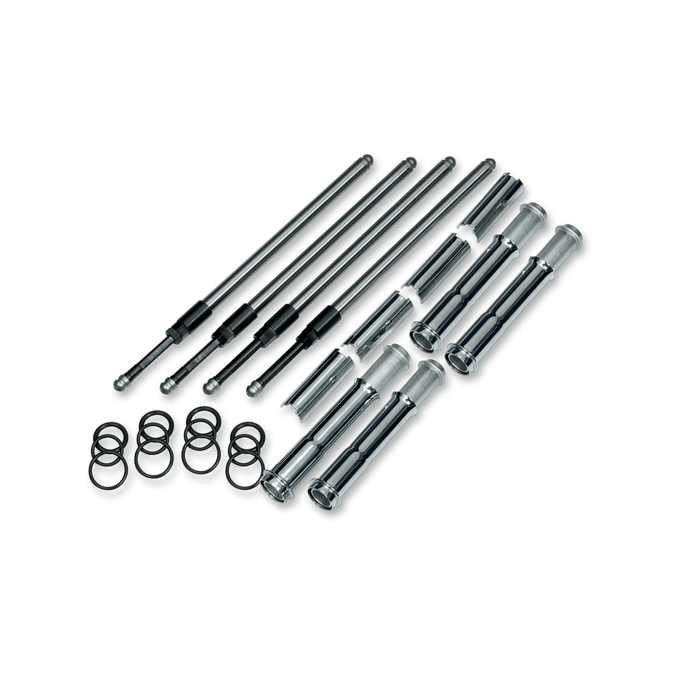 S&S CYCLE - QUICKEE PUSHROD KIT WITH CHROME COVERS - M8