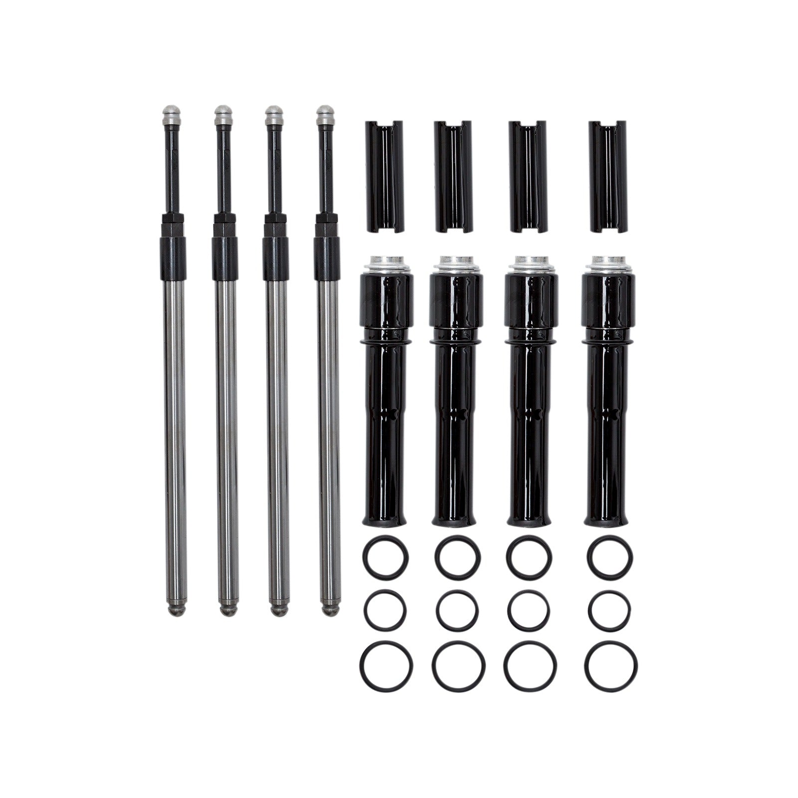S&S CYCLE - QUICKEE PUSHROD KIT WITH GLOSS BLACK COVERS - M8