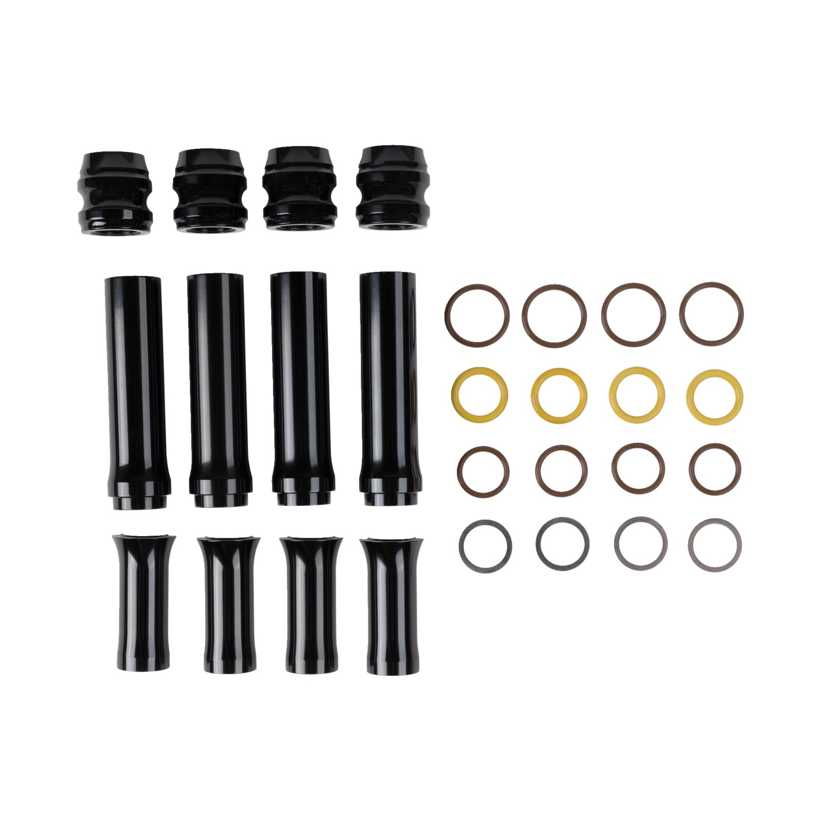 ARLEN NESS - PUSHROD TUBE COVER KIT - 10 GAUGE(R) - BLACK - TWIN CAM