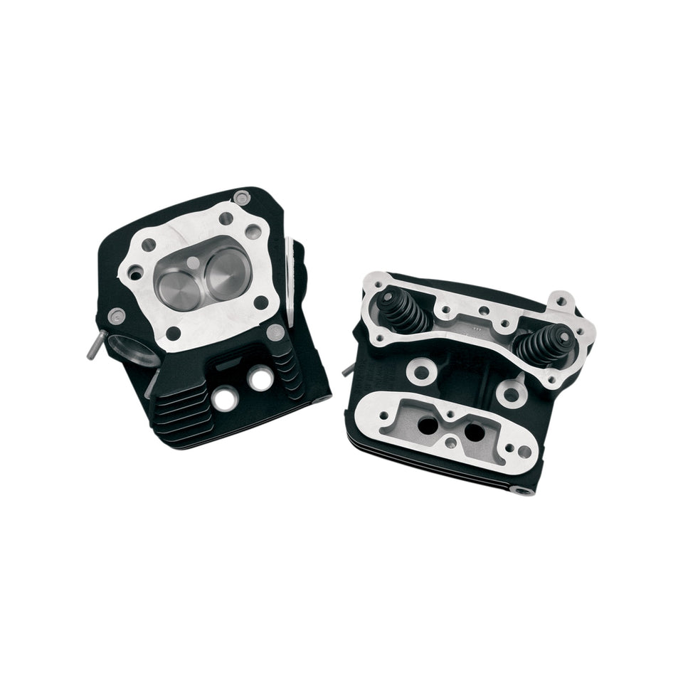 S&S CYCLE - PERFORMANCE REPLACEMENT HEAD - LOW COMPRESSION (82 CC) - WRINKLE BLACK - EVOLUTION BIG TWIN