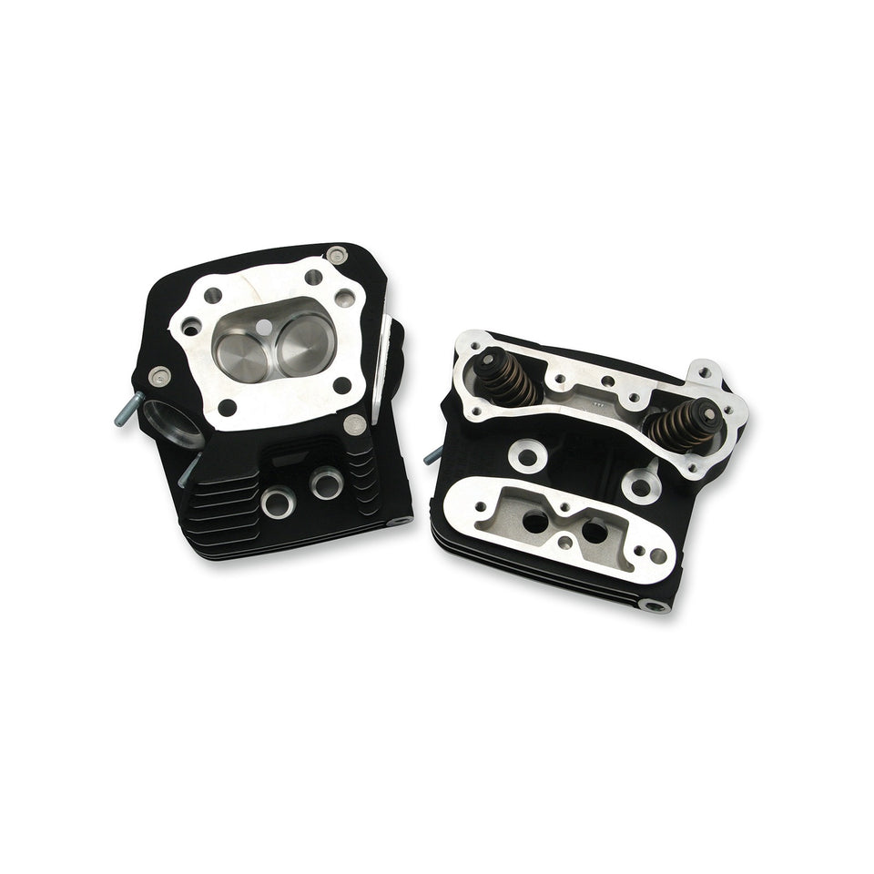 S&S CYCLE - S&S CYCLE - PERFORMANCE REPLACEMENT HEAD - HIGH COMPRESSION (76 CC) - WRINKLE BLACK - EVOLUTION BIG TWIN