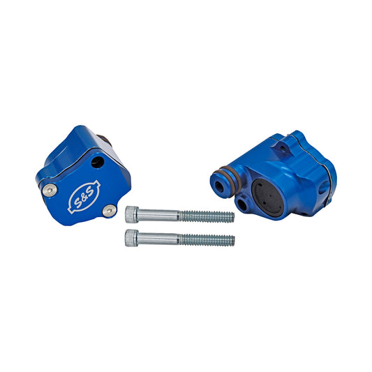 S&S CYCLE - BILLET HEAD BREATHER KIT - ANODIZED BLUE - M8